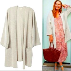 DONNI Beige Duster Lightweight Oversized Cardigan Women's One Size NWT